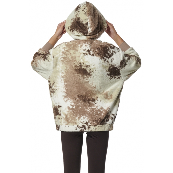 ΓΥΝΑΙΚΕΙΑ OVERSIZED SHERPA ΖΑΚΕΤΑ ΜΕ ΚΟΥΚΟΥΛΑ