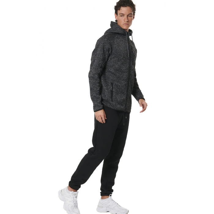 ΑΝΔΡΙΚΗ KNIT FLEECE ΖΑΚΕΤΑ ΜΕ ΚΟΥΚΟΥΛΑ